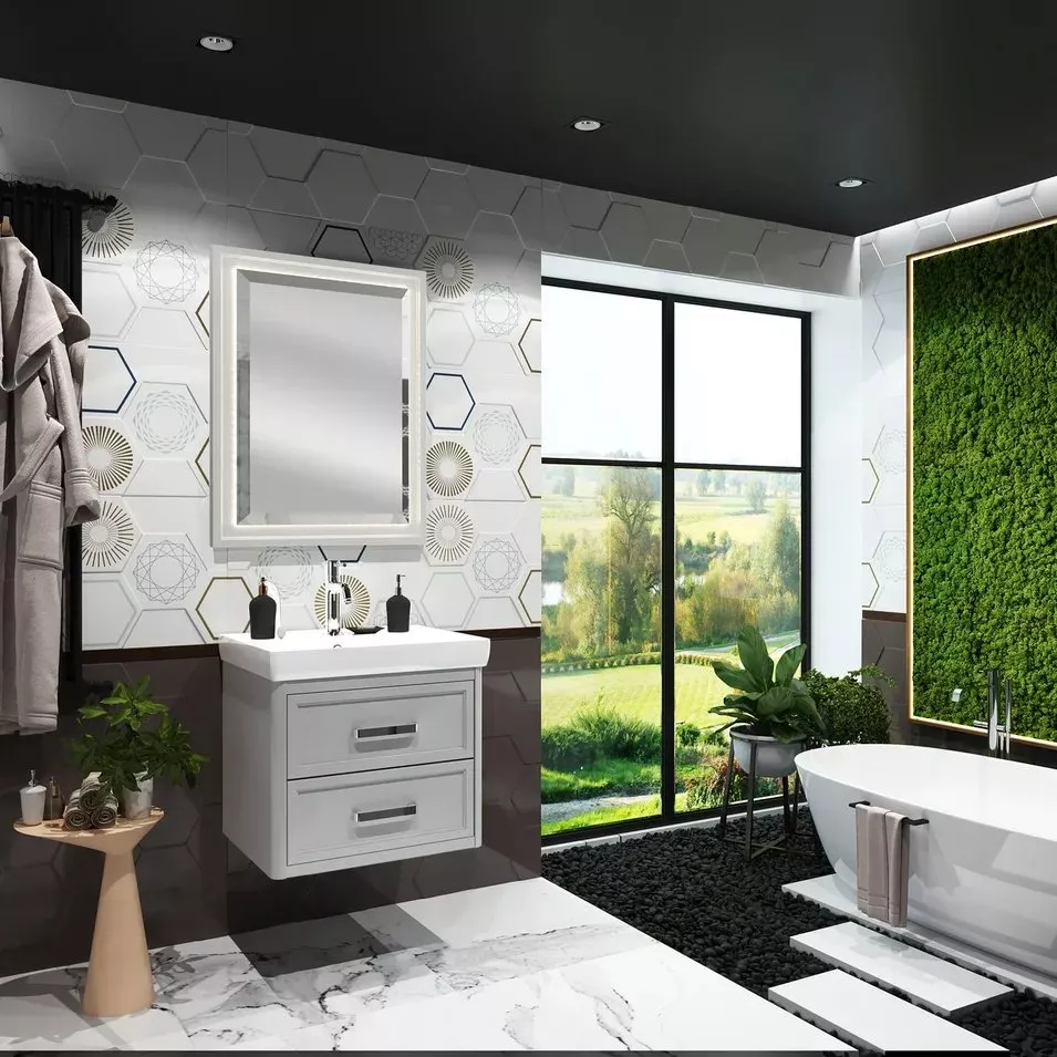 Мебель для ванной Opadiris Вегас 60, серая подвесная, цвет серый - фото 1