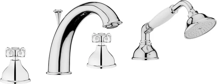 Смеситель на борт ванны Webert Ottocento хром