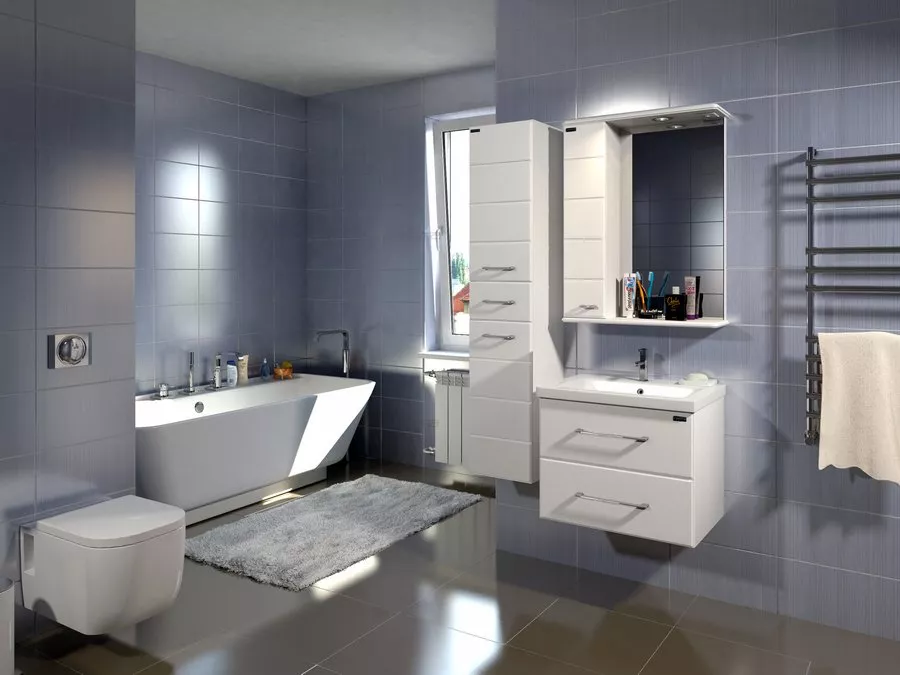 Мебель для ванной СанТа Омега 50 подвесная, цвет белый - фото 1
