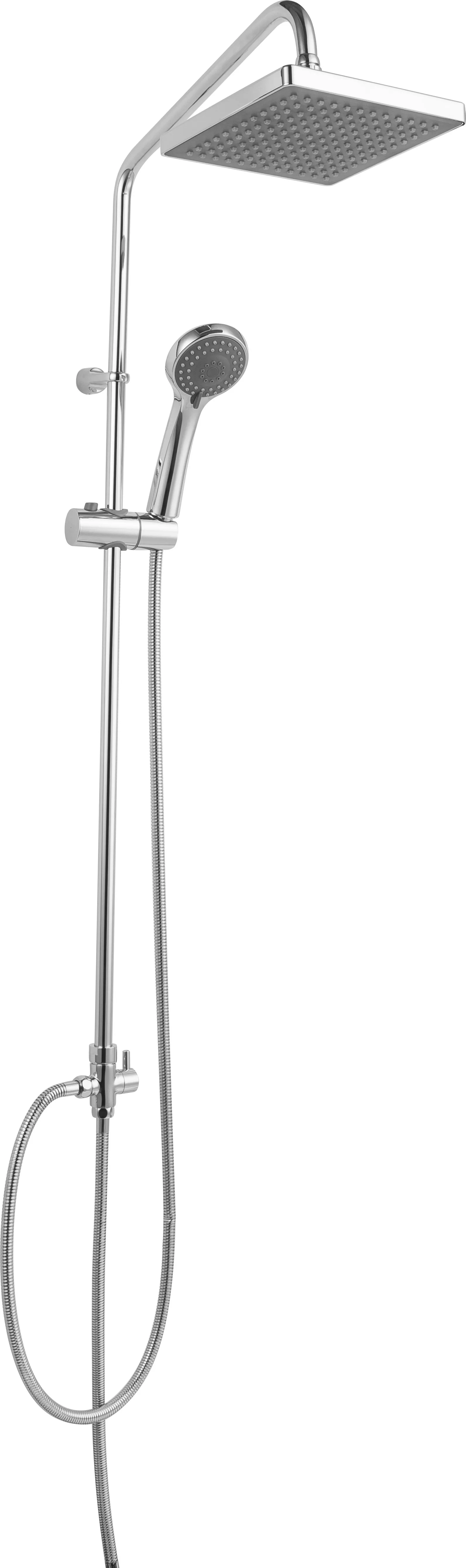 Душевая стойка Bravat Fit (D283CP-2A-RUS), цвет серый - фото 1