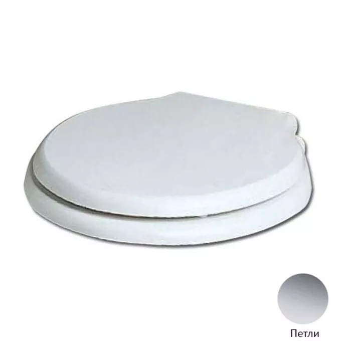 AZZURRA Giunone-Jubilaeum сиденье для унитаза белое, шарниры хром (микролифт) 1800/F bi/cr - фото 1