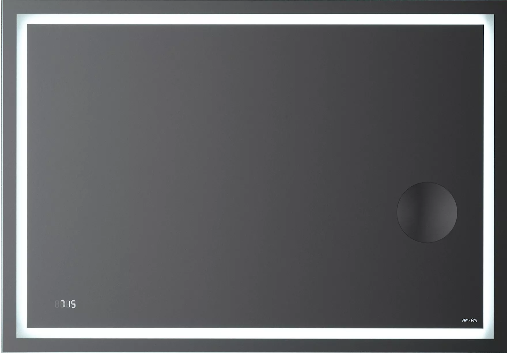 Зеркало AM.PM Gem 100 с LED-подсветкой, часами и косметическим зеркалом M91AMOX1003WG - фото 1