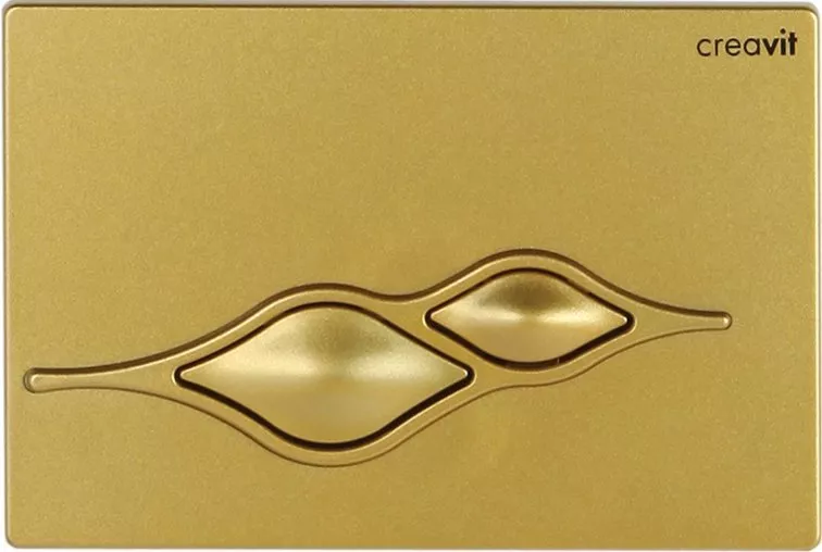 Кнопка смыва Creavit Ufo, золото матовое, цвет матовый GP1006.00 - фото 1