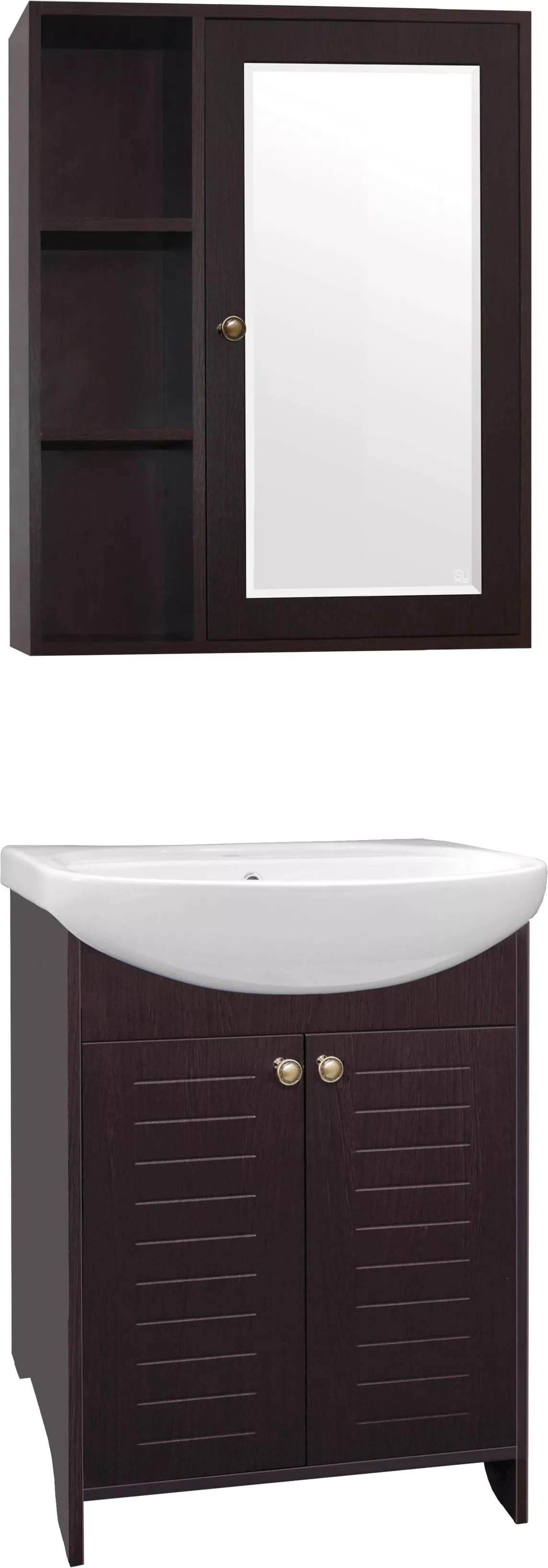 Мебель для ванной Style Line Кантри 65 венге, размер 65, цвет белый - фото 1