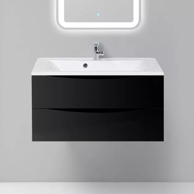 

Тумба с раковиной BelBagno Marino 90 nero lucido