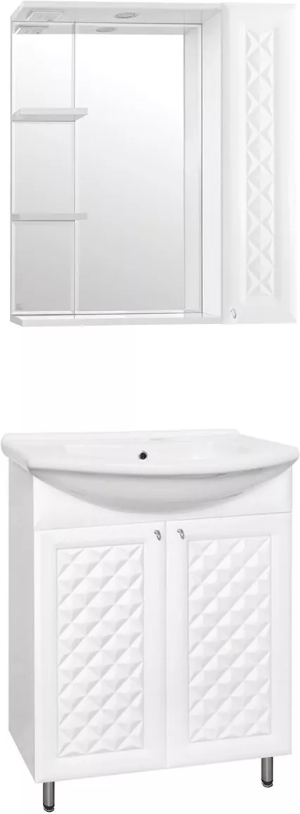 Мебель для ванной Style Line Канна 75 Люкс, белая, размер 75.5, цвет белый - фото 1