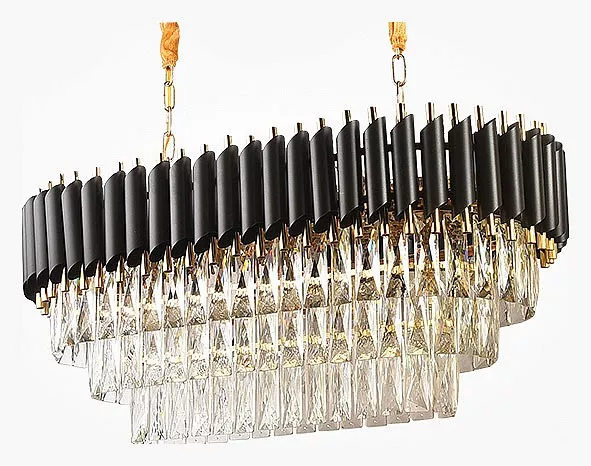 

Подвесной светильник Imperiumloft Empire Black Rectangular Chandelier Crystal 40.2893