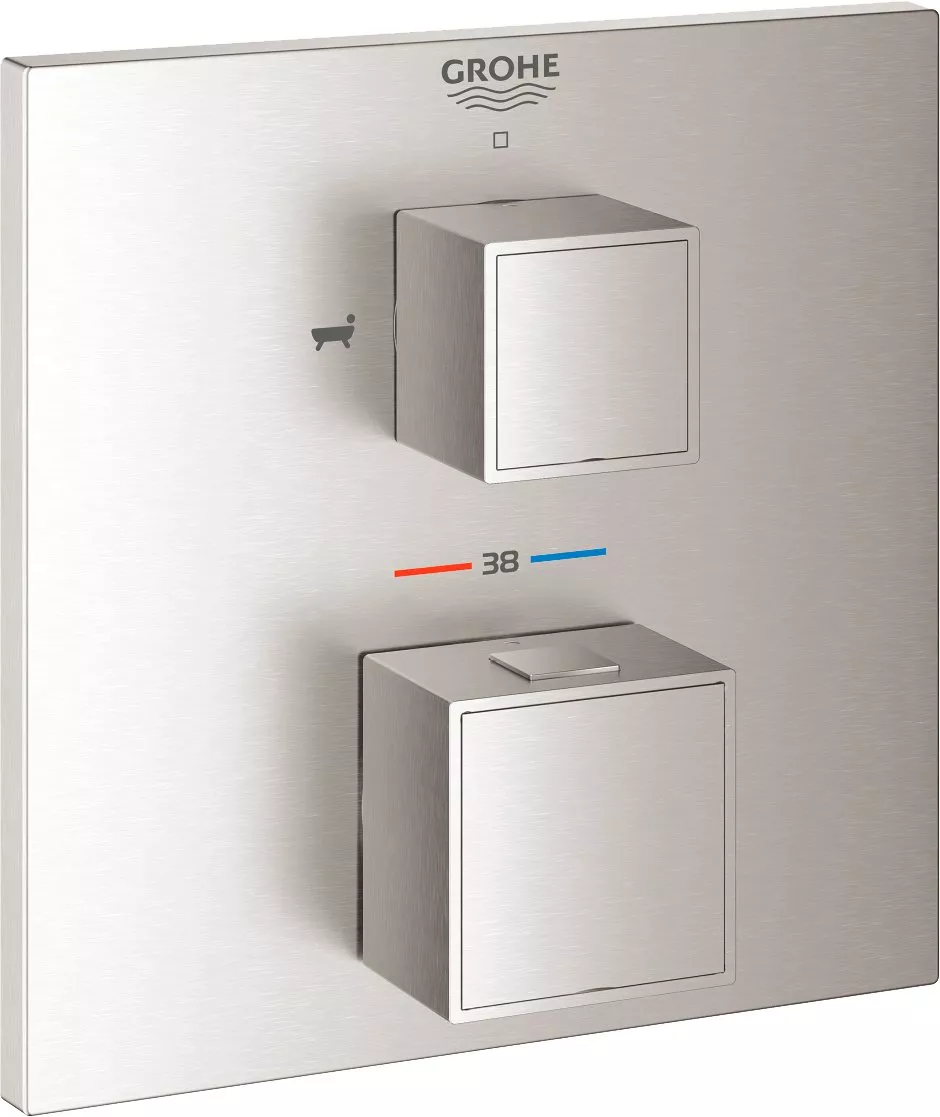 

Термостат Grohe Grohtherm Cube 24155DC0 для ванны с душем, суперсталь