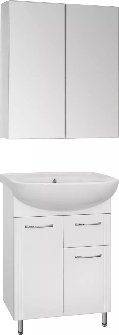 Мебель для ванной Style Line Эко Стандарт №11 61 белая, размер 61, цвет белый - фото 1