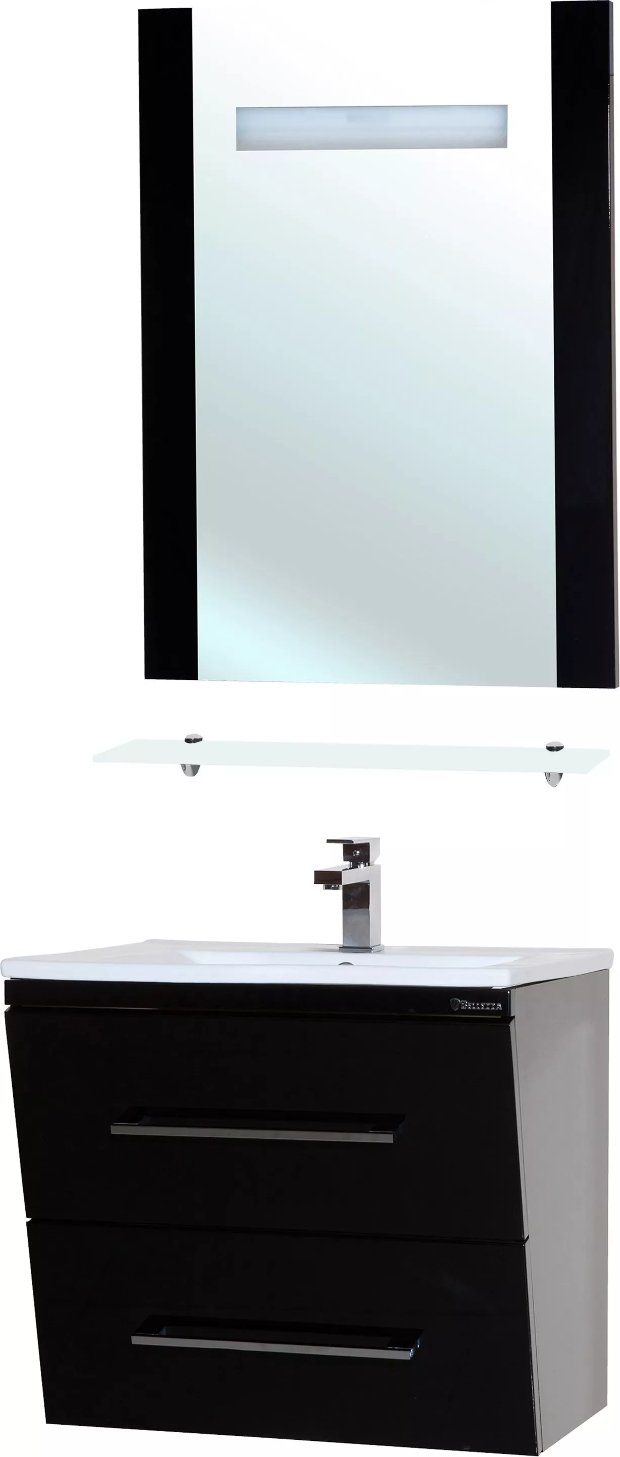 Мебель для ванной Bellezza Берта подвесная 60 черная, размер 61, цвет белый - фото 1