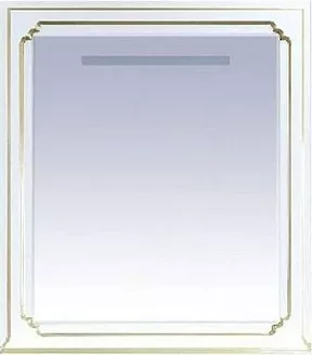 Зеркало с полкой Misty Praga 75 белое, с подсветкой Л-Пра02075-013 - фото 1