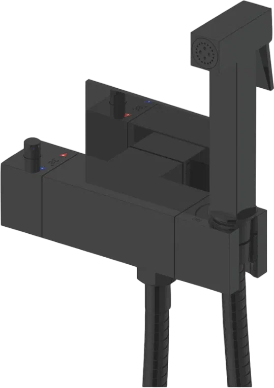 Гигиенический душ Rose R965H со смесителем С ВНУТРЕННЕЙ ЧАСТЬЮ черный 16041₽