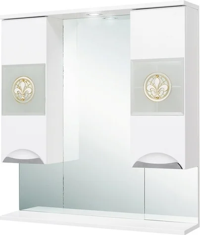 Зеркало-шкаф Onika Флорена 105 с подсветкой, белый (210502)