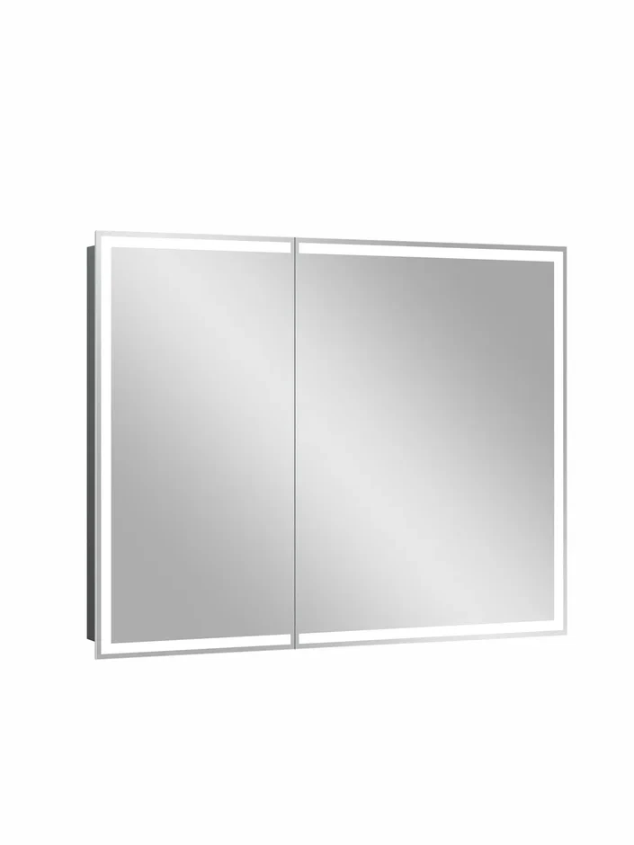 Зеркало-шкаф Continent Allure 100х80 с подсветкой белый МВК044 - фото 1