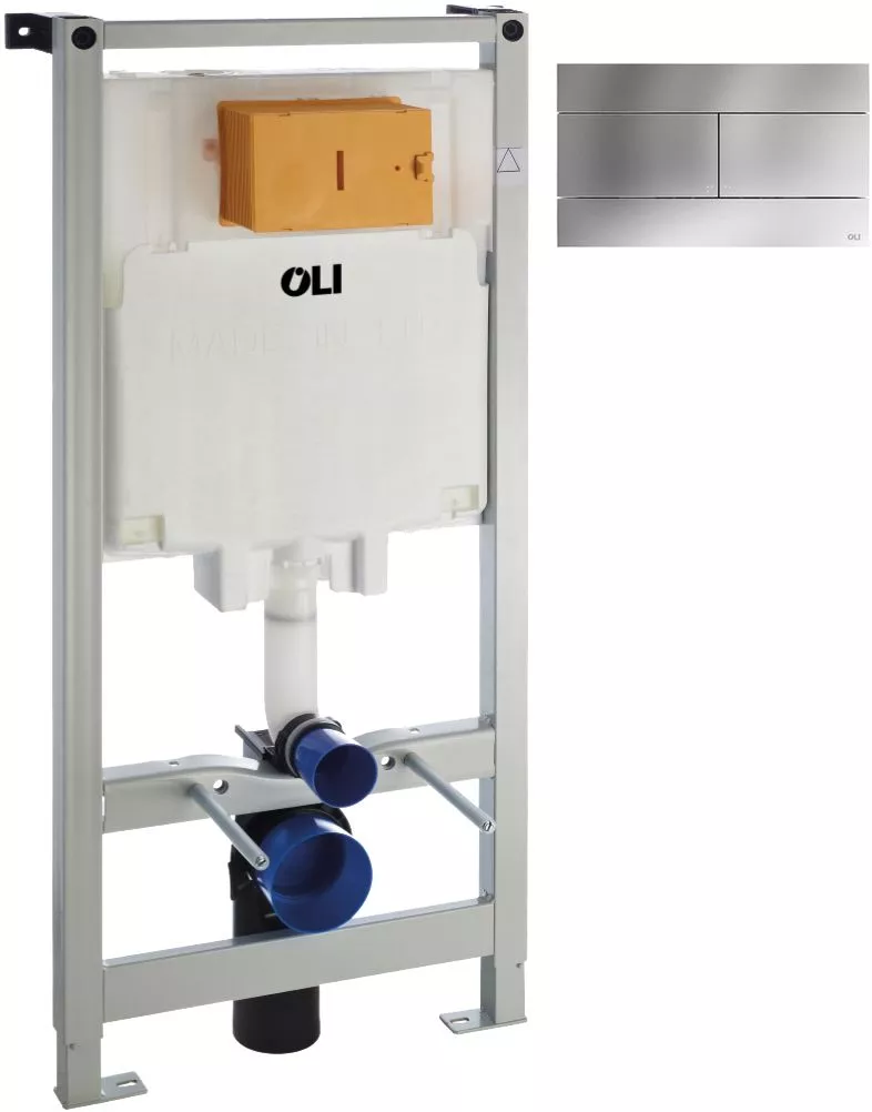 Система инсталляции для унитазов OLI Oli 80 с кнопкой смыва Slim, цвет хром