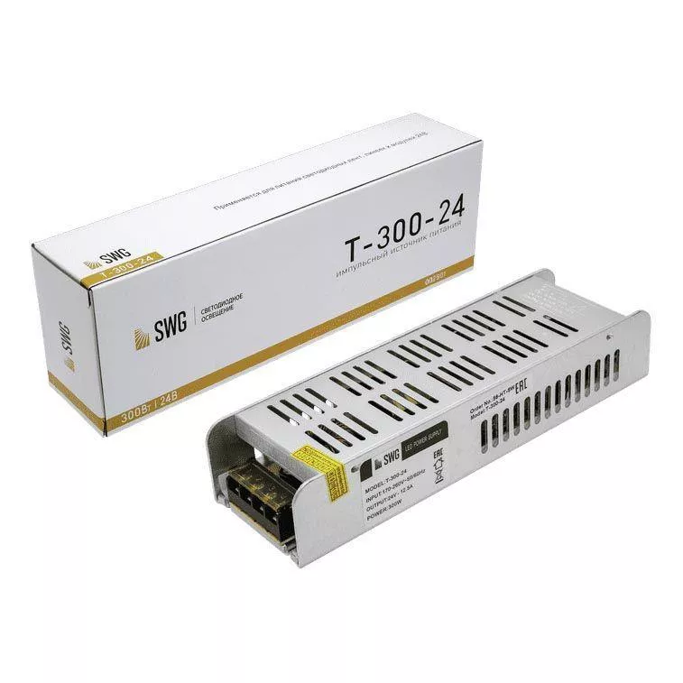 

Блок питания SWG 24V 300W IP20 12,5A T-300-24 002901