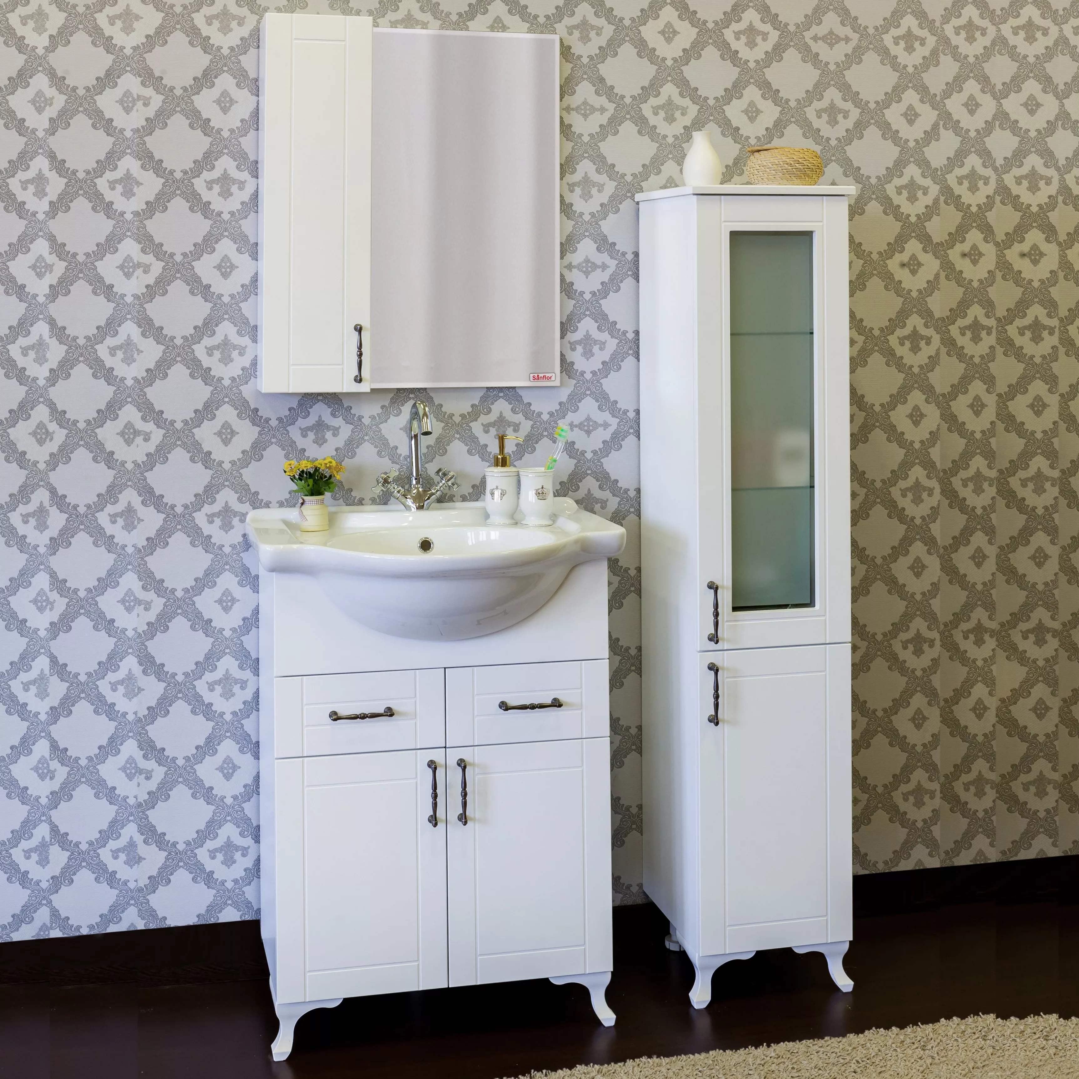 Мебель для ванной Sanflor Глория 65 белая, размер 65.6, цвет белый - фото 1