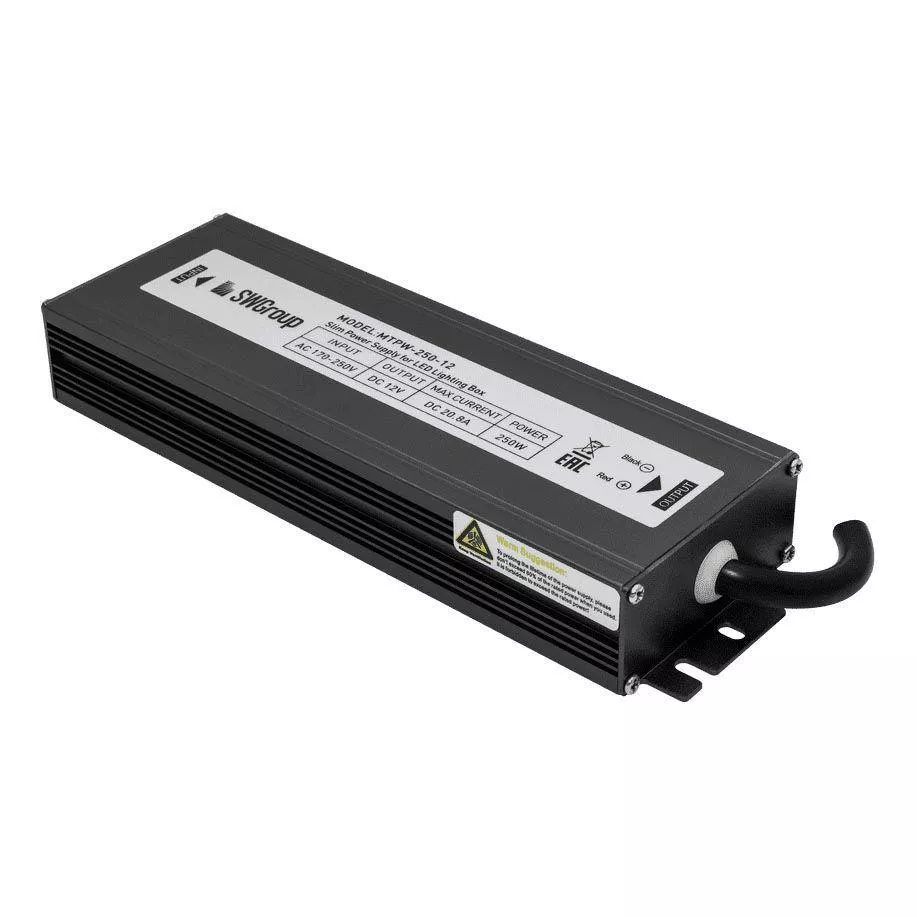 

Блок питания SWG 12V 250W IP67 21A MTPW-250-12 001278