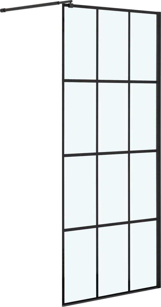 Душевая перегородка Niagara Nova 110х195 профиль черный стекло прозрачное NG-685-11BLACK - фото 1