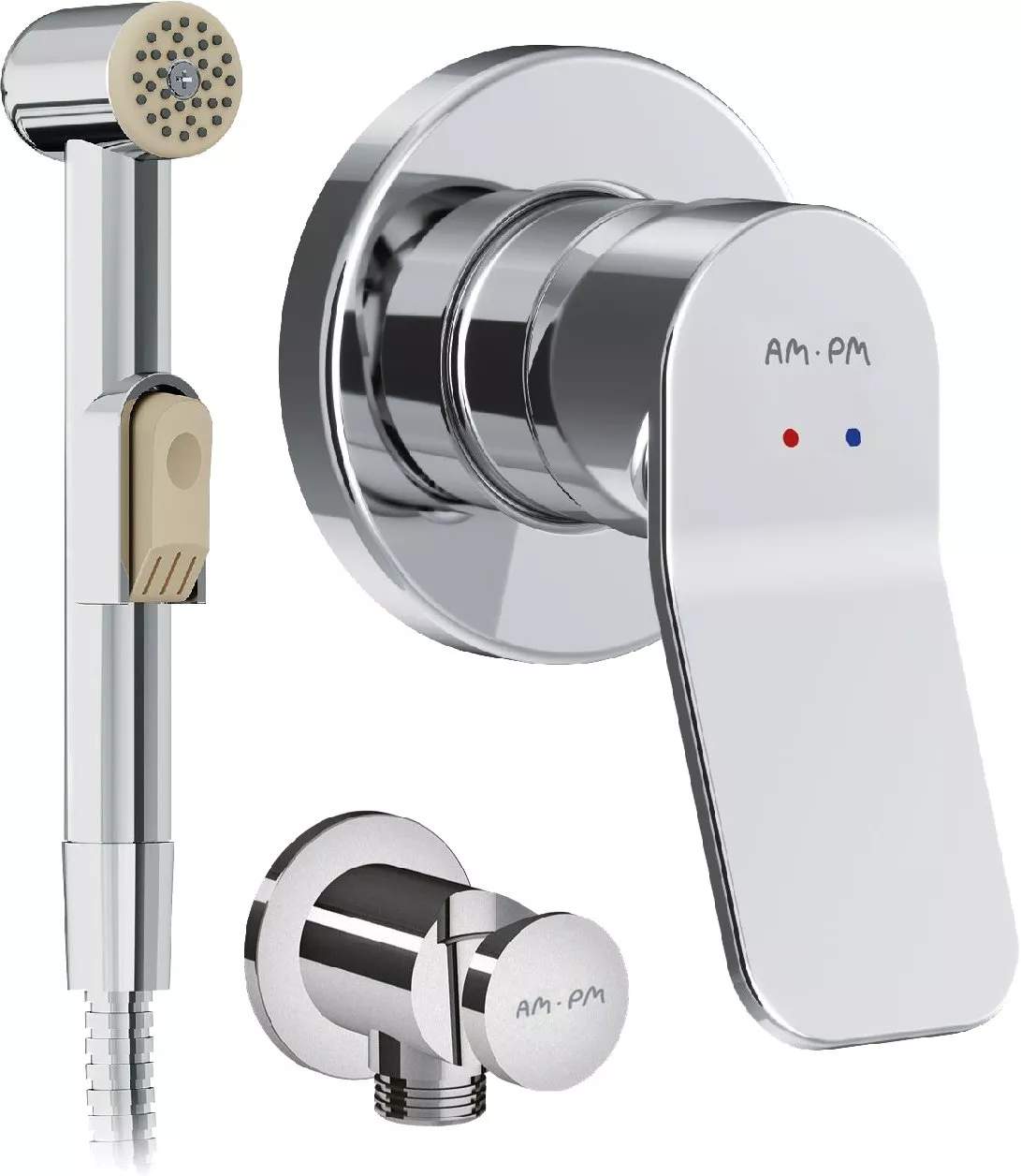 Гигиенический душ AM.PM X-Joy F40H85A00 со смесителем, размер 8, цвет хром - фото 1