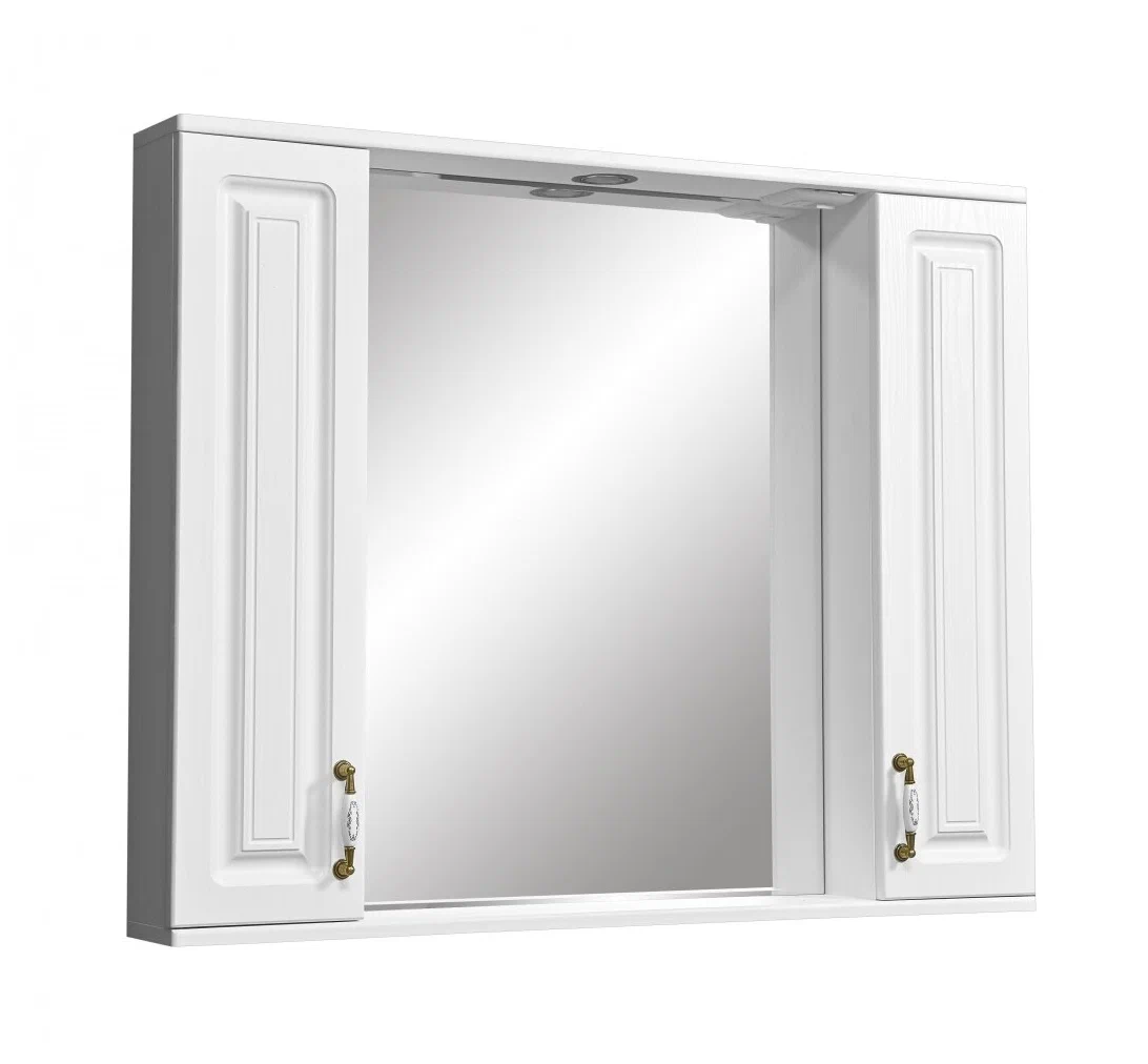 Зеркало-шкаф Stella Polar Кармела 100 с подсветкой белый SP-00000187 - фото 1