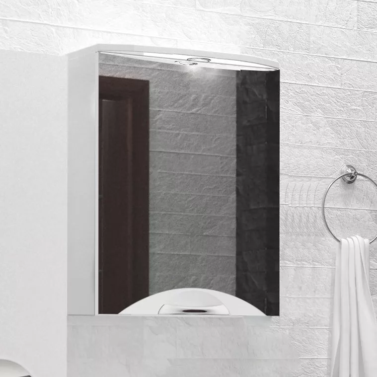 Зеркало-шкаф Style Line Жасмин-2 50/С Люкс, белый, цвет белый глянцевый ЛС-000010038 - фото 1