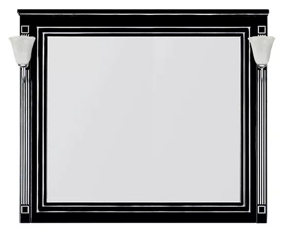 Зеркало Aquanet Паола 120 черное 181767 - фото 1