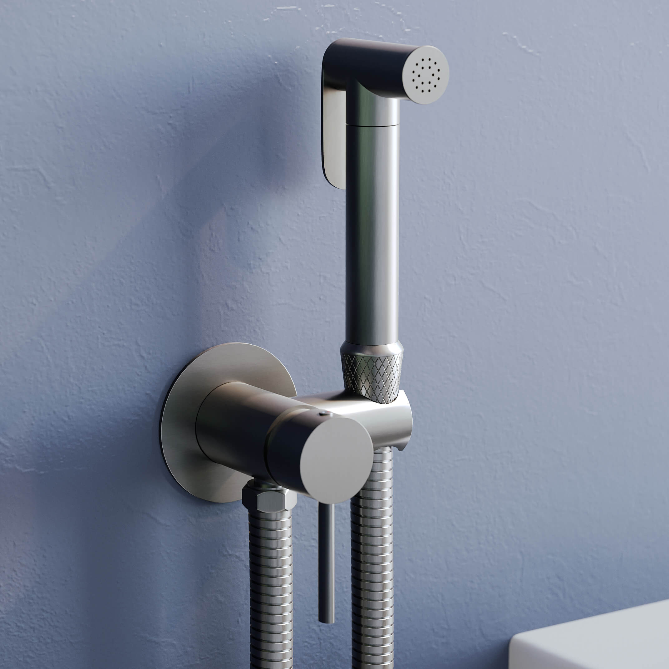 Гигиенический душ со смесителем RGW SP-211-Gr Серый браш (Смеситель/шланг/гигиенический душ/)