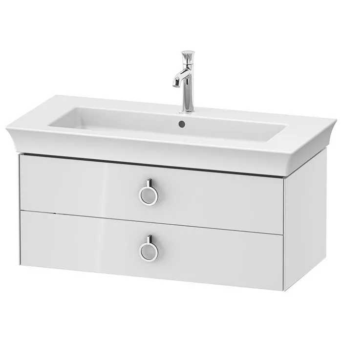 DURAVIT (White Tulip) Тумба подвесная 984 x 458 мм, для # 236310, с двумя выдвижными ящиками, с ручками, цвет белый глянцевый