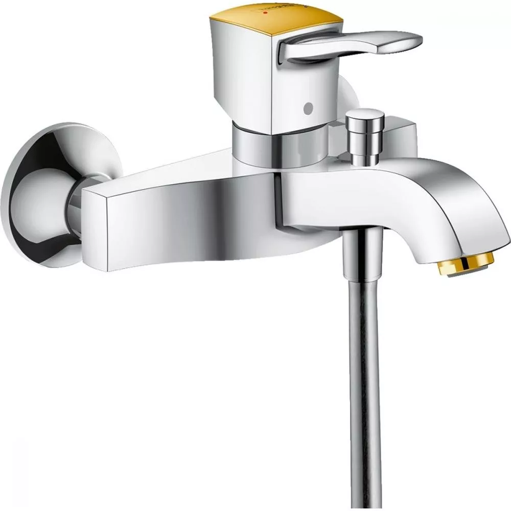 

Смеситель для ванны Hansgrohe Metropol 31340090 хром, золото