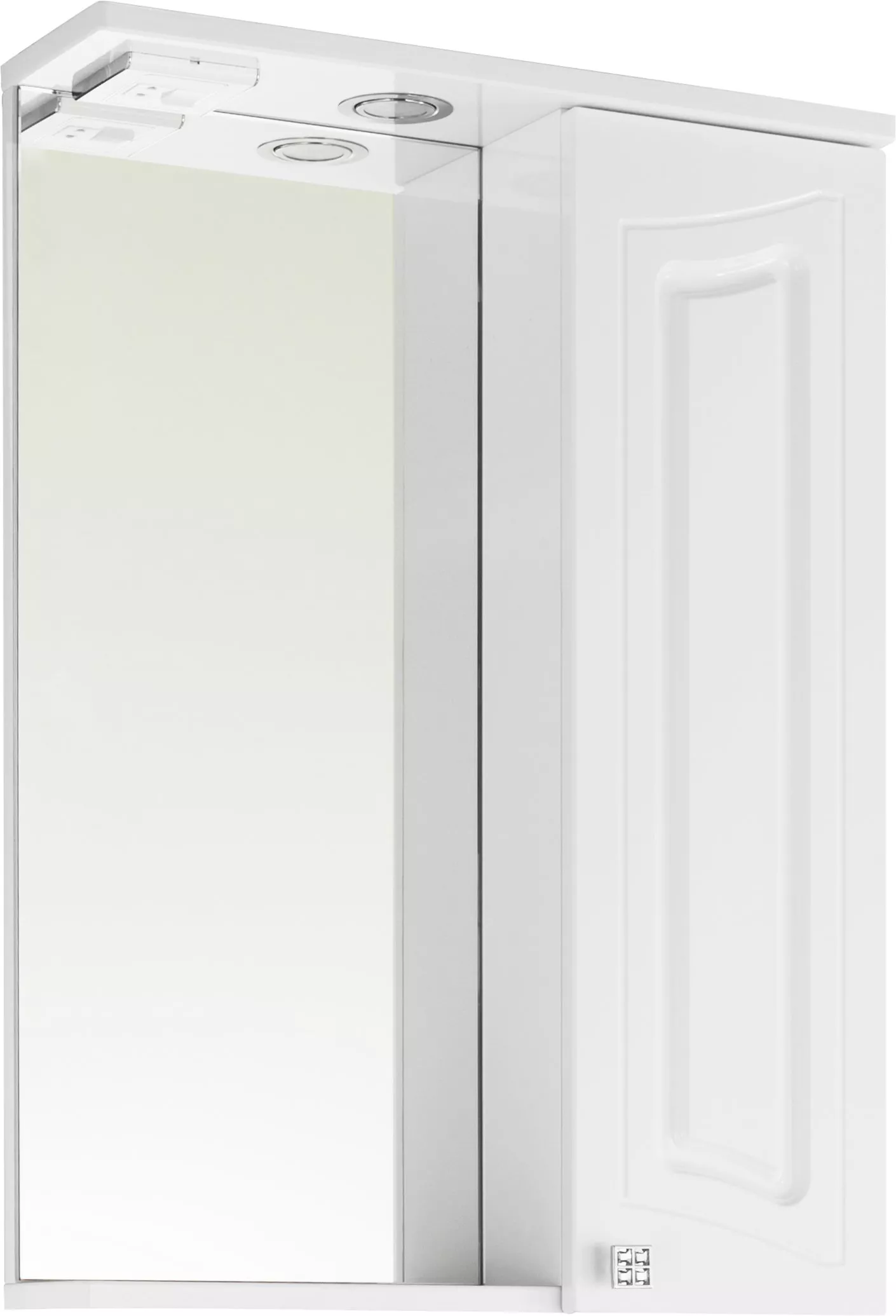 Зеркало-шкаф Vod-Ok Адам 55 R, белый, размер 55.4 00004450 - фото 1