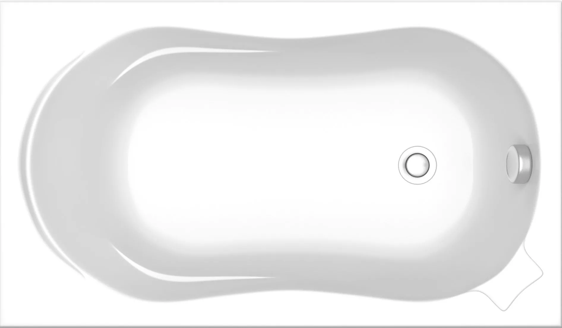 Акриловая ванна Bas Кэмерон 120 см, цвет белый ЗВ00045 - фото 1