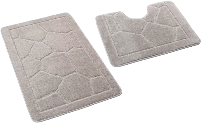 Комплект ковриков для ванной комнаты РМС 100х60 серый РМС КК-02ТС-100х60/50х60 - фото 1