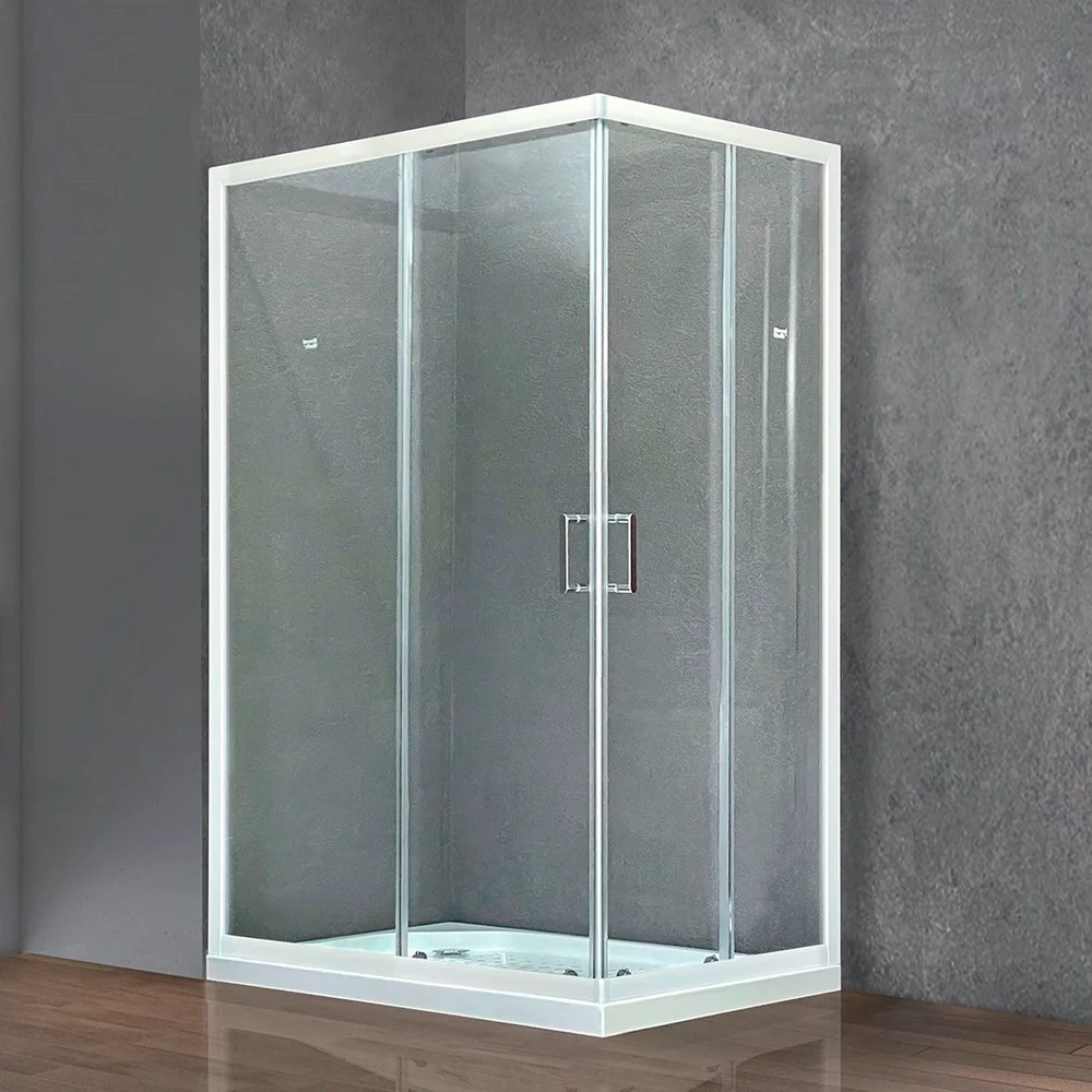 

Душевой уголок Royal Bath HPD 100x115 профиль белый стекло прозрачное