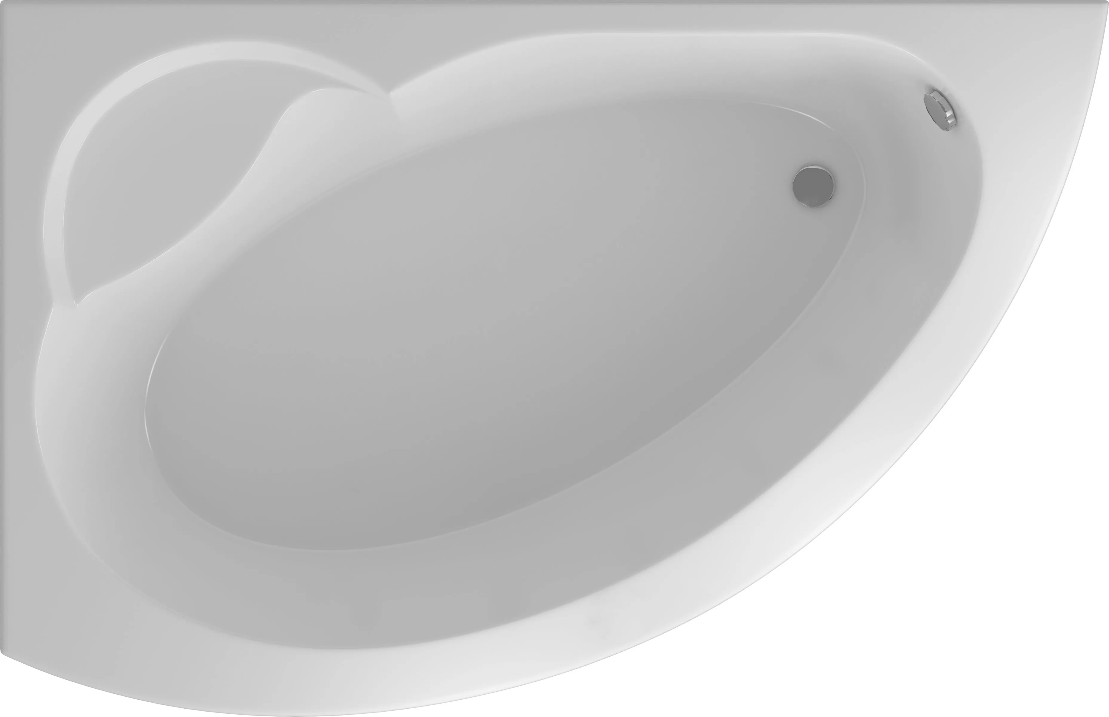 Акриловая ванна Акватек Аякс 2 L с фронтальным экраном, цвет белый AYK170-0000085 - фото 1