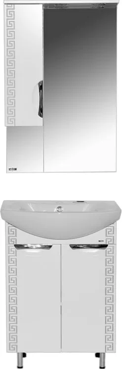 Мебель для ванной Misty Престиж 60 серебряная патина, размер 61, цвет белый - фото 1