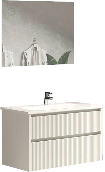 Комплект мебели Sanvit Рольф-2 80 белый глянец - фото 1