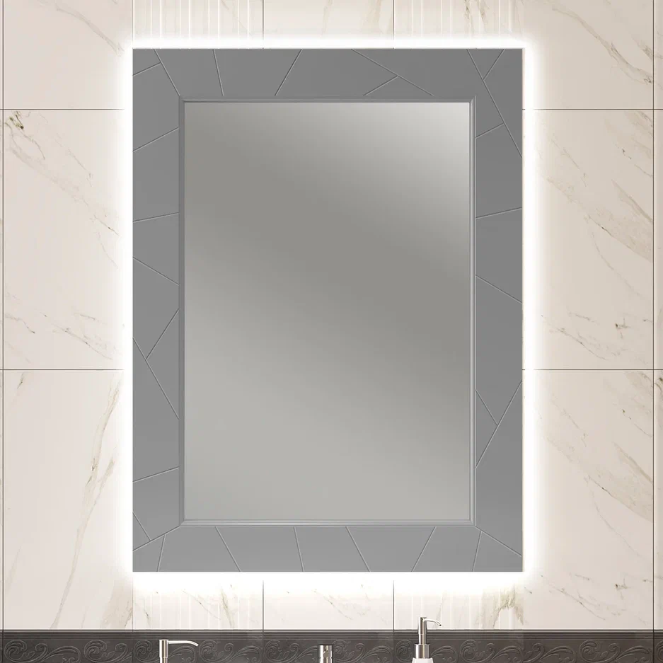 Зеркало с подсветкой Opadiris Луиджи 70 серый матовый 00-00006553 - фото 1