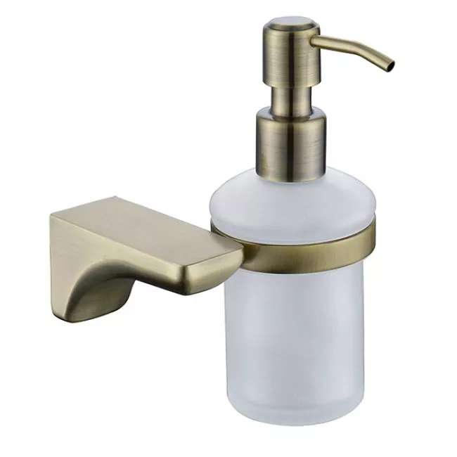 Дозатор для жидкого мыла настенный (стекло) бронза (цинк) (KH-4510) - фото 1