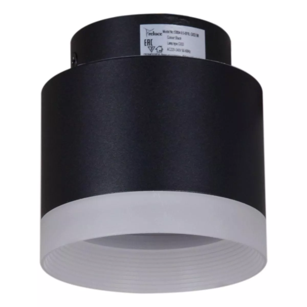 

Потолочный светильник Reluce 53004-9.5-001IL GX53+LED3W BK