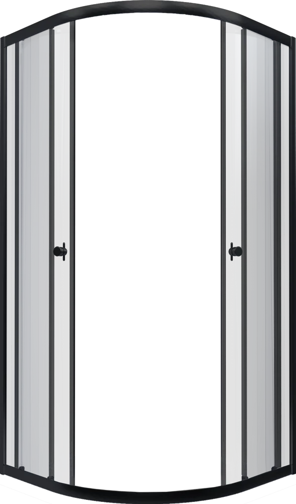 Душевой уголок Triton Альфа 90х90 профиль черный стекло прозрачное Щ0000054224 - фото 1