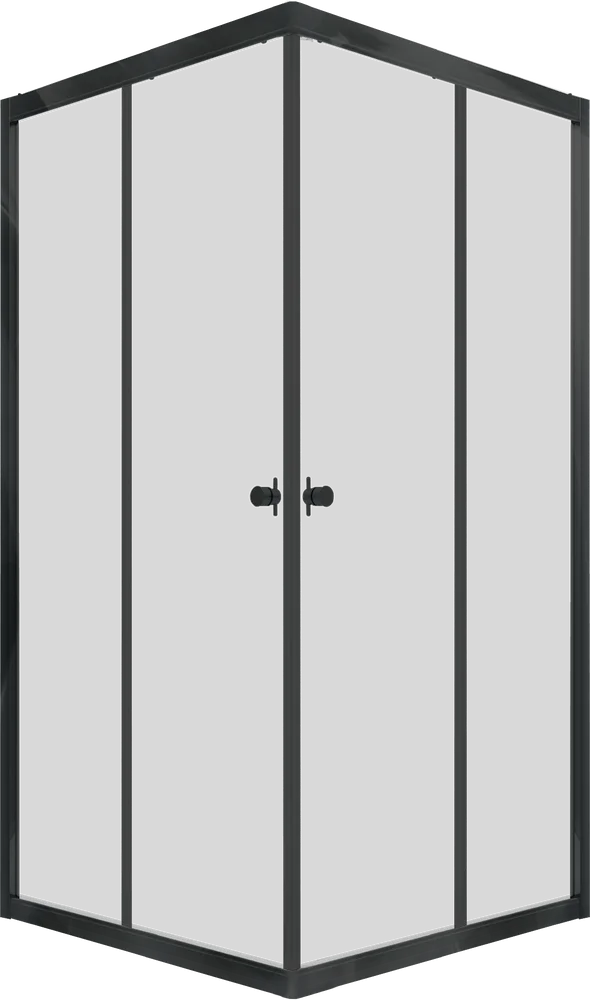 Душевой уголок Triton Вента 100х100 профиль черный стекло прозрачное Щ0000054477 - фото 1