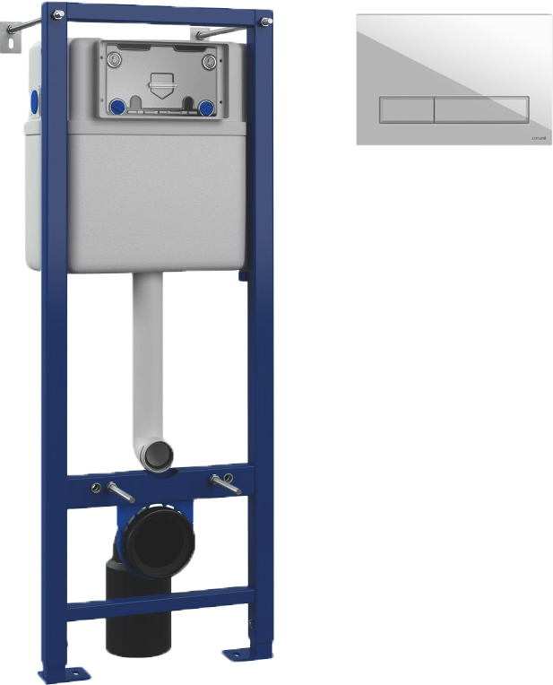 Система инсталляции для унитазов Cersanit Vector 64184 с кнопкой смыва, белая