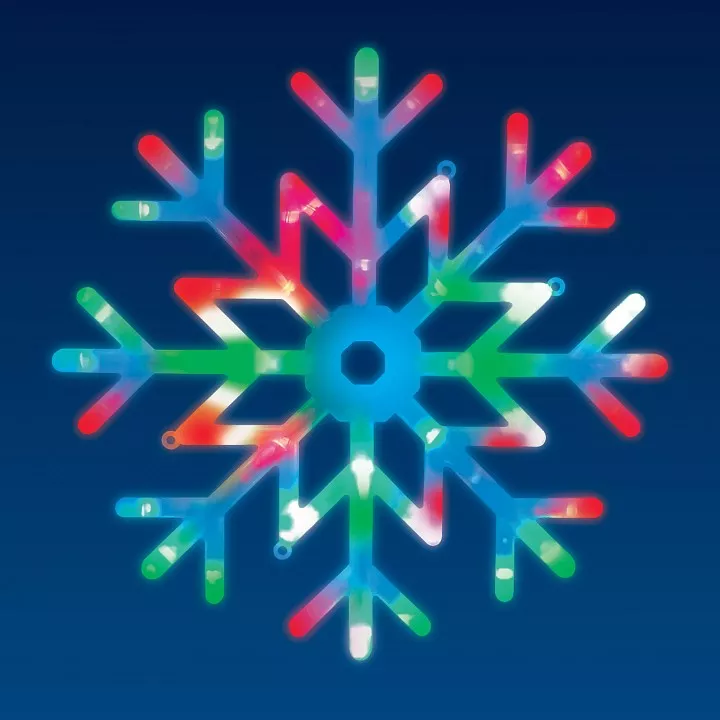 Подвесной светодиодный светильник «Снежинка» Uniel ULD-H4040-048/DTA RGB IP20 Snowflake UL-00007250 - фото 1