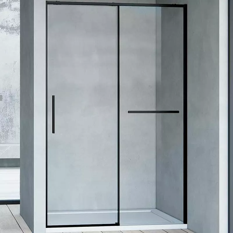 Душевая дверь Vincea Slim Soft 110 черная стекло прозрачное VDS-1SS110CLB - фото 1