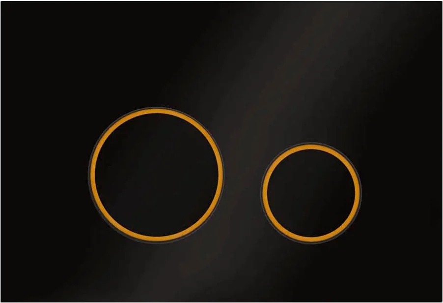 Клавиша смыва Veconi Round Design черный матовый - золото