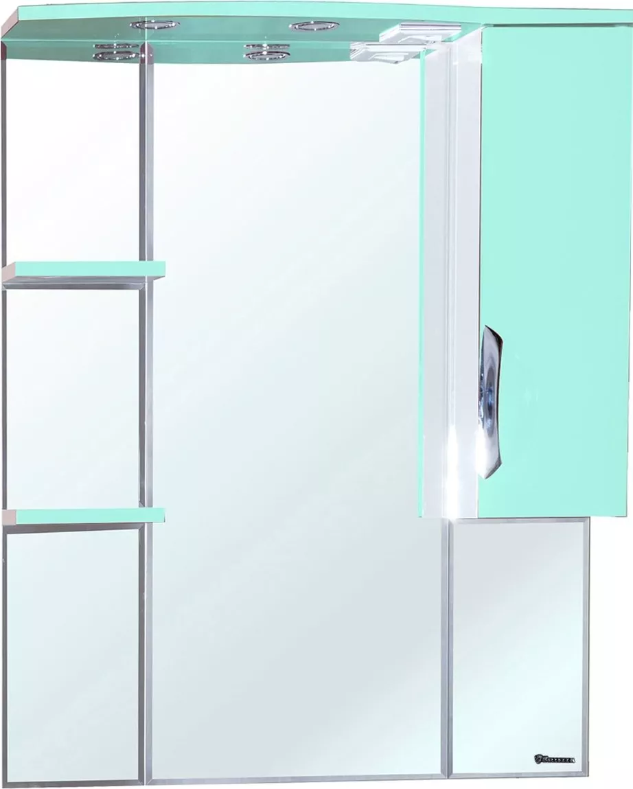 Зеркало-шкаф Bellezza Лагуна 85 R салатовый, размер 82.5, цвет белый 4612114001062 - фото 1