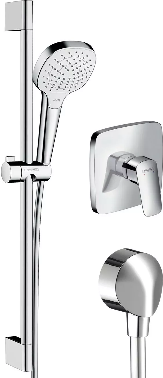 Душевой комплект Hansgrohe Logis 71605000 смеситель + душевой гарнитур + шланговое подключение