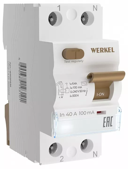 Устройство защитного отключения 1P Werkel  W812P404