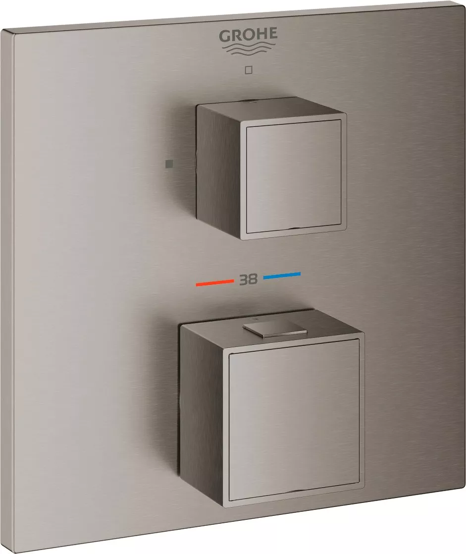 

Термостат Grohe Grohtherm Cube 24153AL0 для душа, темный графит